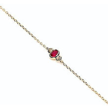 Ruby Bezel Set Bracelet 1.50 Carats Yellow Gold 14K