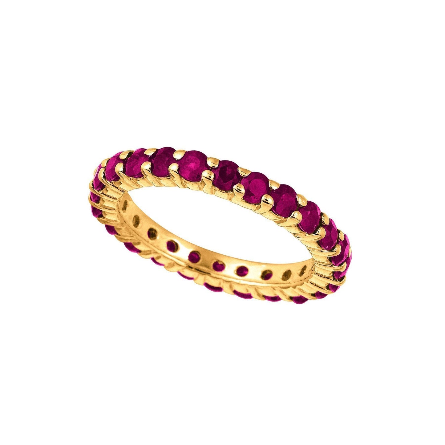Ruby Eternity Band 14K Yellow Gold 2.88 Carats