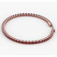 Ruby Tennis Bracelet Rose Gold 5.90 Carats Jewelry New