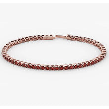 Ruby Tennis Bracelet Rose Gold 5.90 Carats Jewelry New
