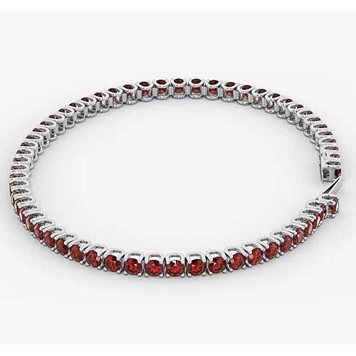 Ruby Tennis Bracelet White Gold 14K 5.90 Carats Jewelry New