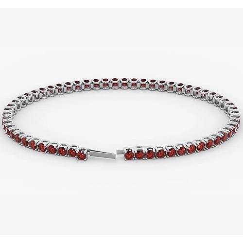 Ruby Tennis Bracelet White Gold 14K 5.90 Carats Jewelry New
