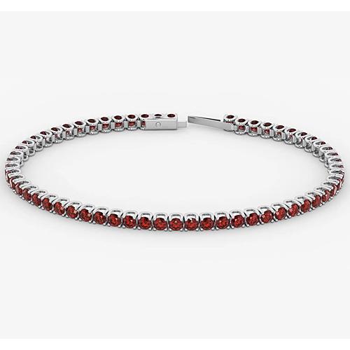 Ruby Tennis Bracelet White Gold 14K 5.90 Carats Jewelry New