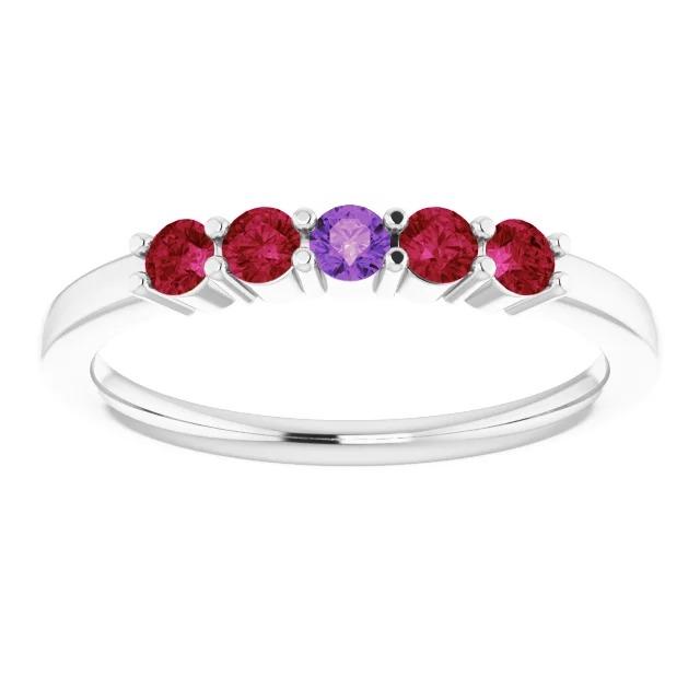 Sapphire Ruby Band 1.50 Carats Women Jewelry