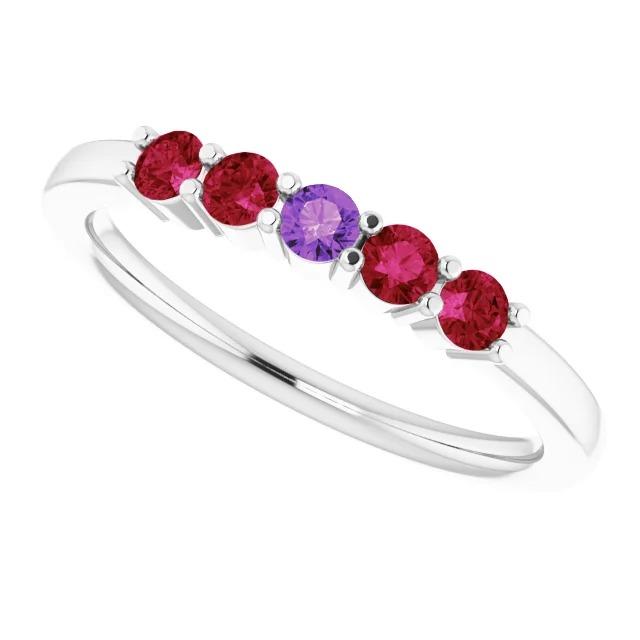 Sapphire Ruby Band 1.50 Carats Women Jewelry