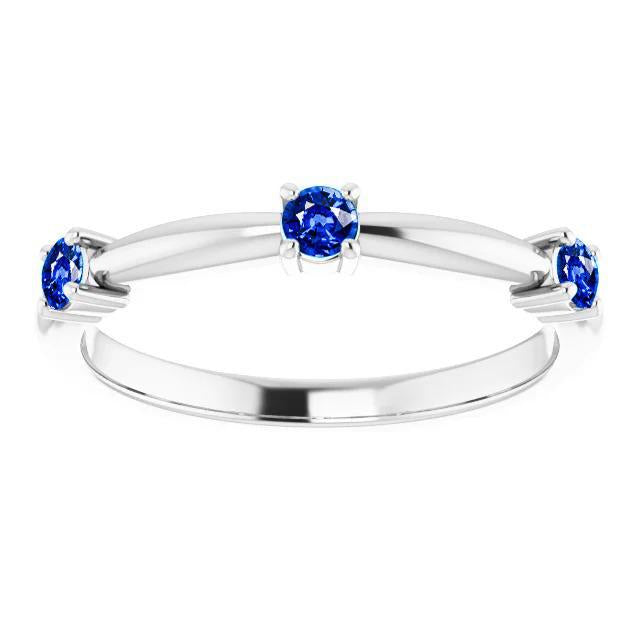 Sapphire Stone Promise Ring 1.50 Carats White Gold 14K