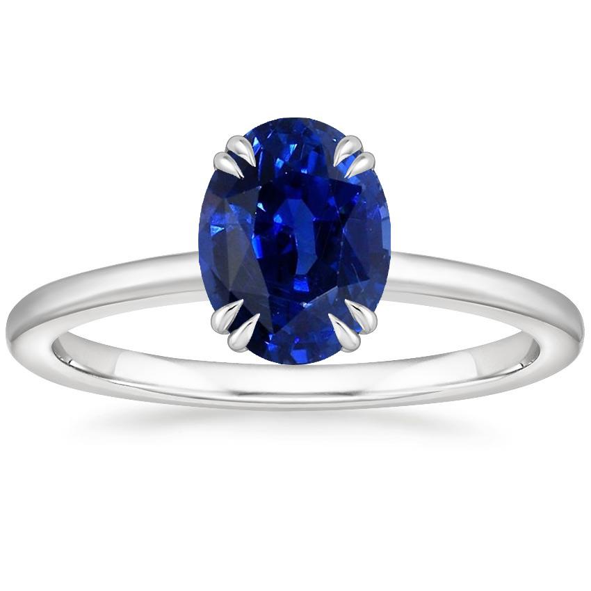 Solitaire Anniversary Ring Prong Set Ceylon Sapphire 2.50 Carats