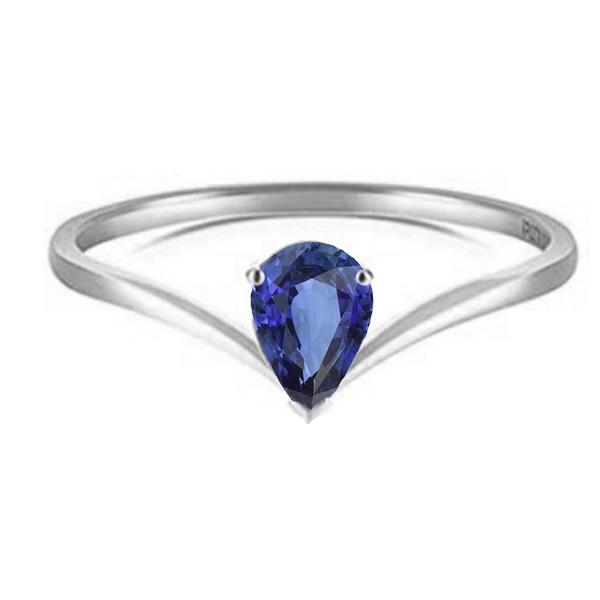 Solitaire Ceylon Sapphire Engagement Ring 1.50 Carats Gold