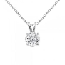 Solitaire Diamond Necklace Pendant 0.50 Carats White Gold Jewelry