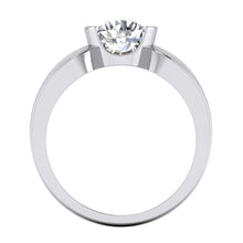 Solitaire Diamond Ring Half Bezel Setting 1.50 Carats Men's White Gold