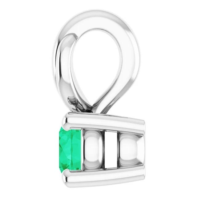 Solitaire Pendant Green Emerald 2.50 Carats Women Jewelry New