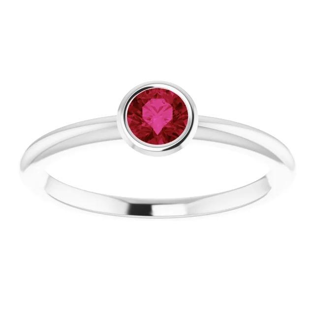 Solitaire Ring 0.75 Carats Burmese Ruby Ladies Jewelry New