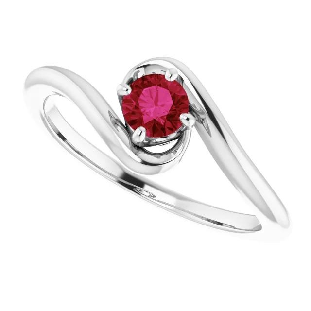 Solitaire Ring Burmese Ruby 1.50 Carats Twisted Style Jewelry New