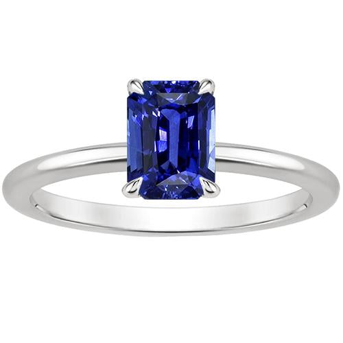 Solitaire Ring Radiant Sri Lankan Sapphire 3 Carats