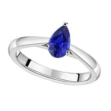 Solitaire Srilanka Sapphire Anniversary Ring 1 Carat Jewelry