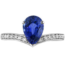 Solitaire With Diamond Accents Ring Enhancer Ceylon Sapphire 5 Carats