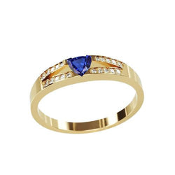 Sparkling Diamond Engagement Ring Split Shank Ceylon Sapphire 1 Carat