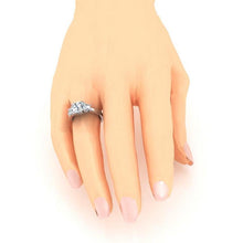 Sparkling Three Stone 2.20 Carats Cushion Diamond Wedding Ring