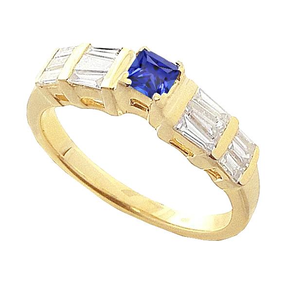 Sri Lanka Blue Sapphire 2.51 Carat Ring Yellow Gold 14K