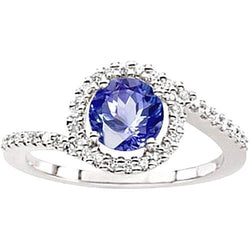 Sri Lanka Blue Sapphire Natural Earth Mined Diamonds White Gold 14K Ring 5.60 Carats