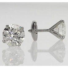 Stud Earring Round Diamond 1.60 Carats White Gold 14K