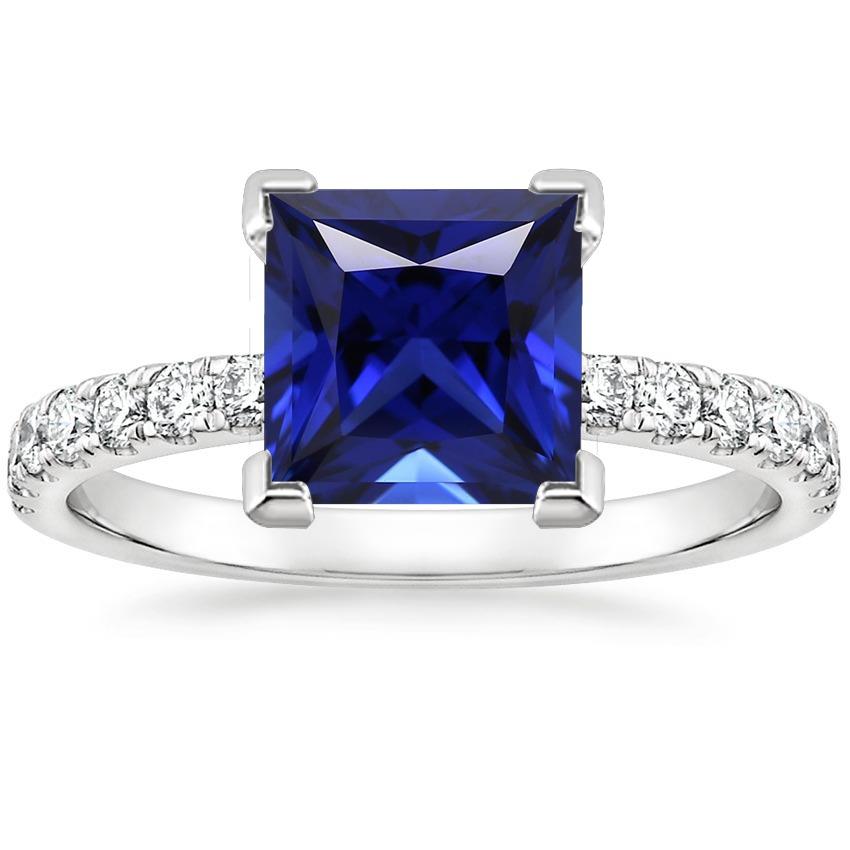 Stunning Engagement Ring Sri Lankan Sapphire and Diamond 5.5 Carat