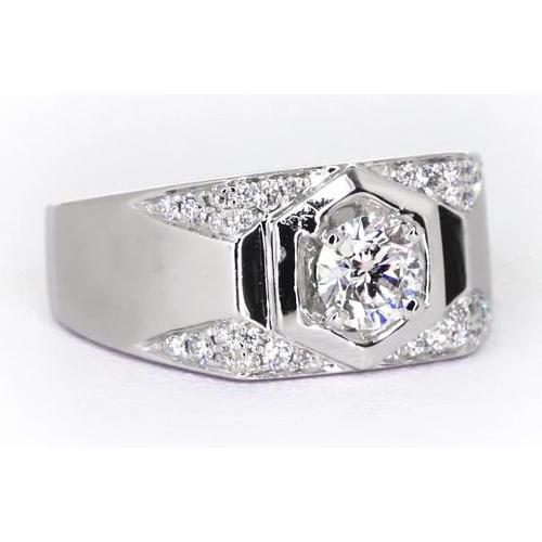 Thick Shank Men's Anniversary Band Round Diamond 1.75 Carats