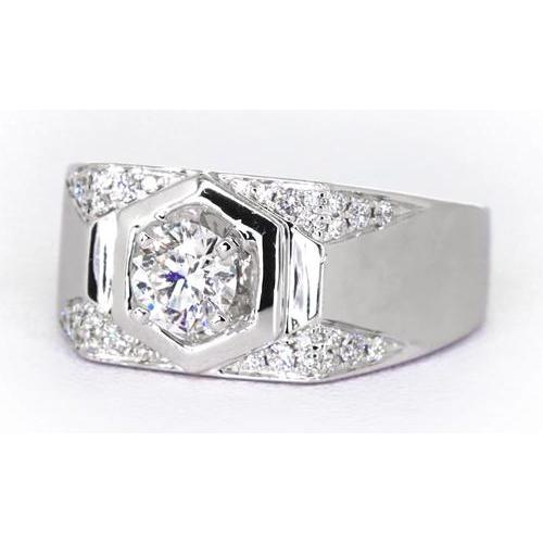 Thick Shank Men's Anniversary Band Round Diamond 1.75 Carats