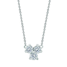 Three-Stone Diamond Necklace Pendant 0.50 Carats 14K White Gold