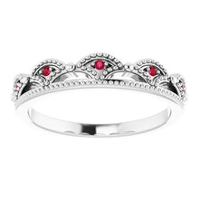 Wedding Aniversary Band 0.50 Carats Antique Style Ruby Women Jewelry