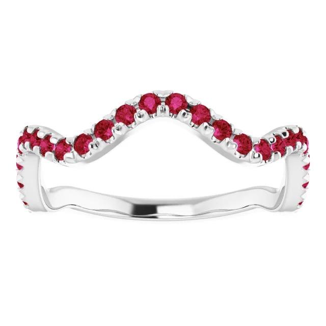 Wedding Band Red Ruby 1.20 Carats