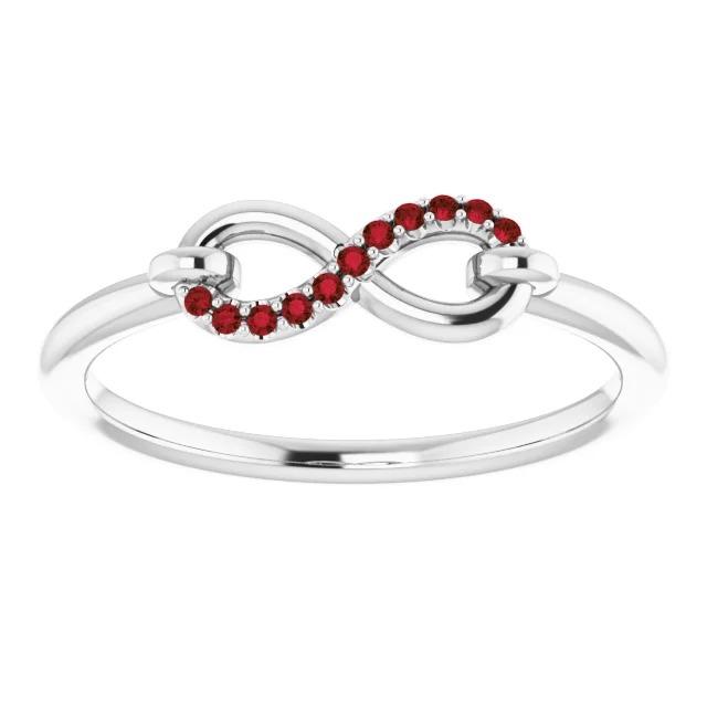 Wedding Infinity Band 0.25 Carats Burma Ruby Jewelry