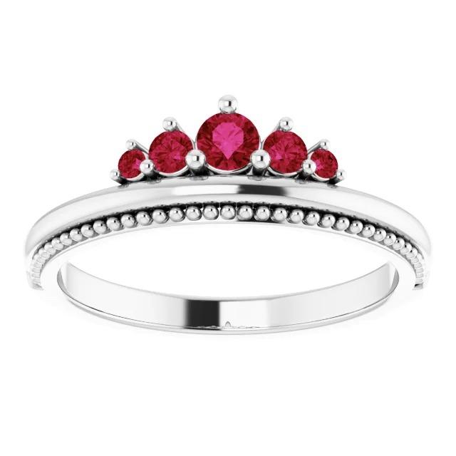 Wedding Ring Burma Ruby 1.10 Carats Antique Style Jewelry New