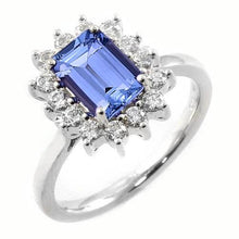 White Gold 14K 7 Ct Tanzanite And Diamonds Ring New