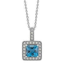 White Gold 14K Aquamarine And Diamonds Pendant 4.75 Ct Jewelry