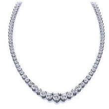 White Gold 14K Natural Brilliant Cut 16.00 Carats Diamonds Necklace