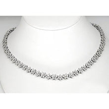 White Gold 14K Round Cut 15 Carats Diamonds Women Necklace