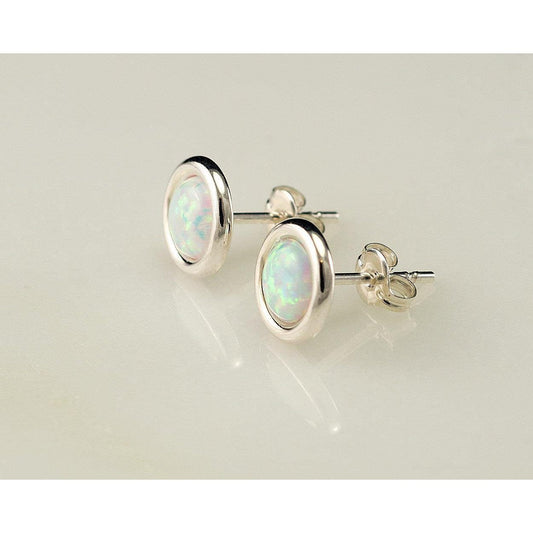 natural round opal 8ct watch front view