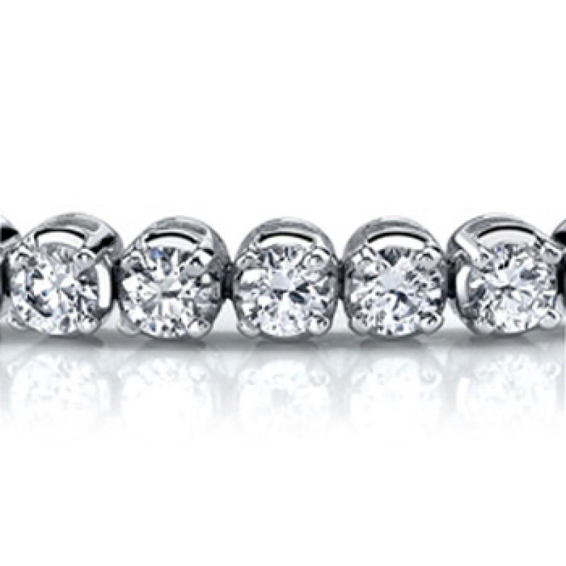 White Gold 14K Sparkling Diamond Tennis Bracelet 7.20 Carats
