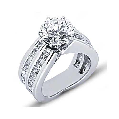 White Gold Engagement Ring 4.25 Ct. New High Quality Jewelry New