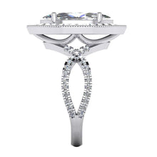 White Gold Marquise Diamond Halo Engagement Ring 4.50 Carats New