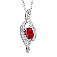 White Gold Oval Ruby With Diamond Women Pendant Necklace 1.70 Carats