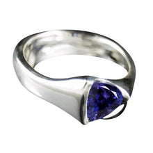 White Gold Trillion Tanzanite 1 Carat Solitaire Ring New