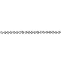 Women Illusion Tennis Bracelet 6 Carats Round Cut Diamonds 14K White Gold