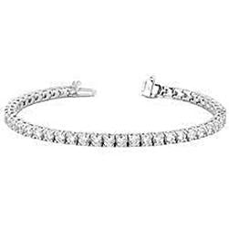 Women Round Cut Diamond Tennis Bracelet Solid White Gold 14K 7.20 Ct