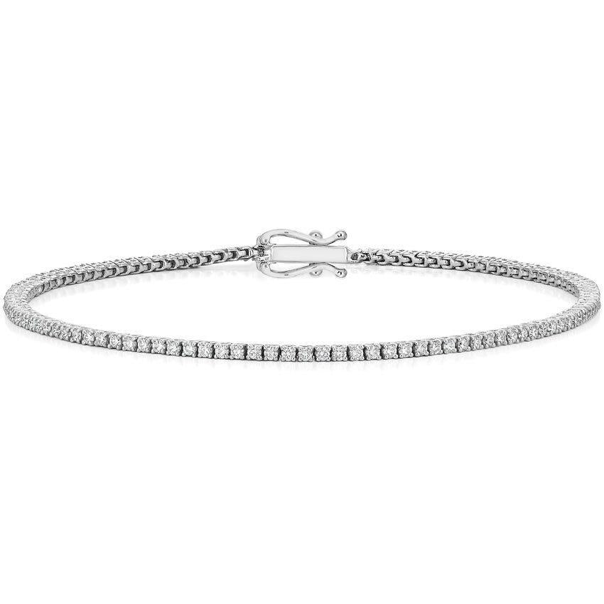 Women Round Diamond Tennis Bracelet White Gold 14K 3 Carats