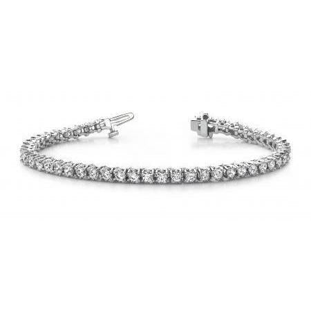 Women Sparkling 8.50 Carats Round Diamonds Lady Tennis Bracelet