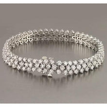 Women Tennis Bracelet Prong Set 12 Carats White Gold 14K Jewelry New