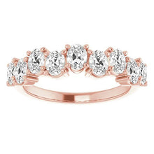 Women’s Half Eternity Band Oval Old Cut Diamond 6.75 Carats