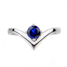 Women's Solitaire Ring Enhancer Round Cut Blue Sapphire 1 Carat
